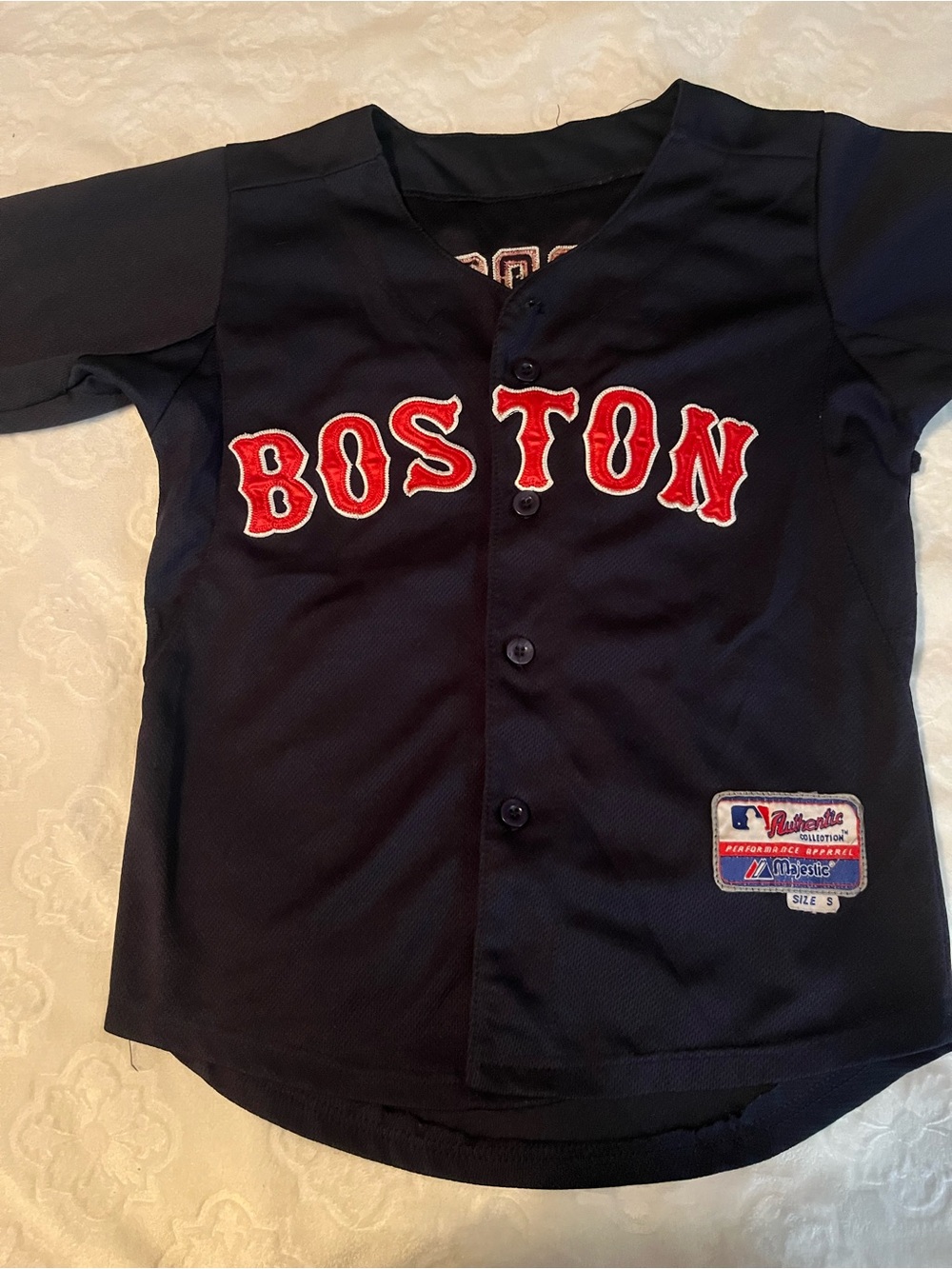 Majestic Kids Boston Red Sox Jersey #15 Pedroia sz small